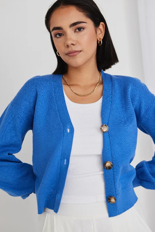 Shop Now Agatha French Blue Fine Knit Cardigan
