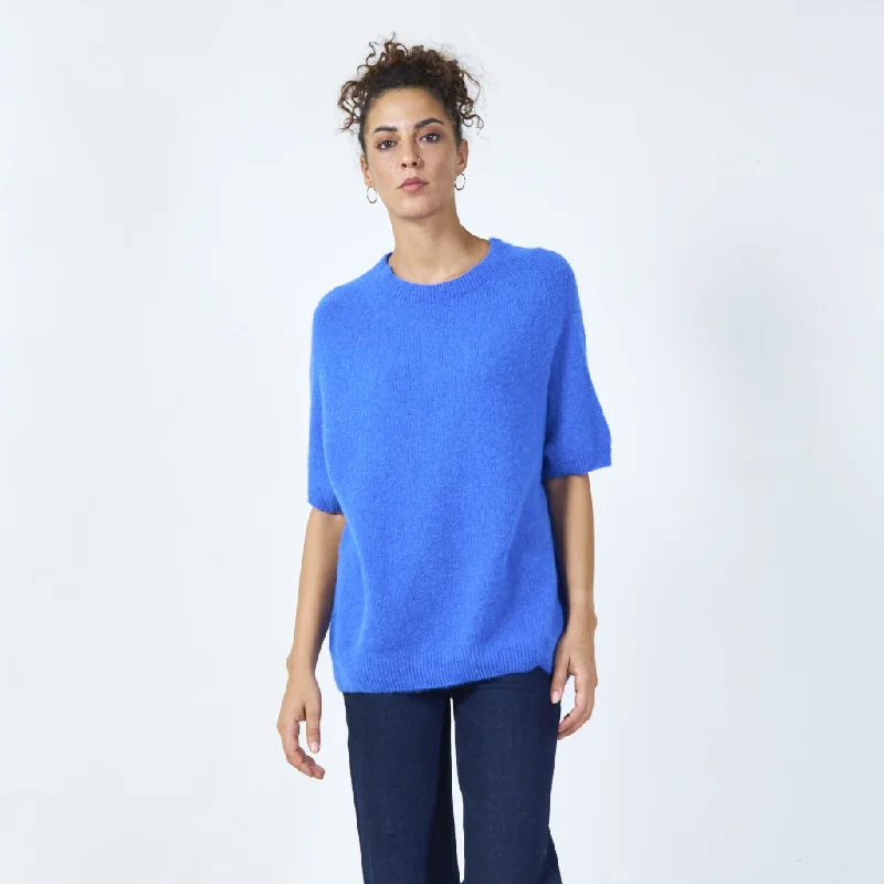 Weekend Deals to Brighten Your Day Relaxed fit short sleeve sweater wholesale