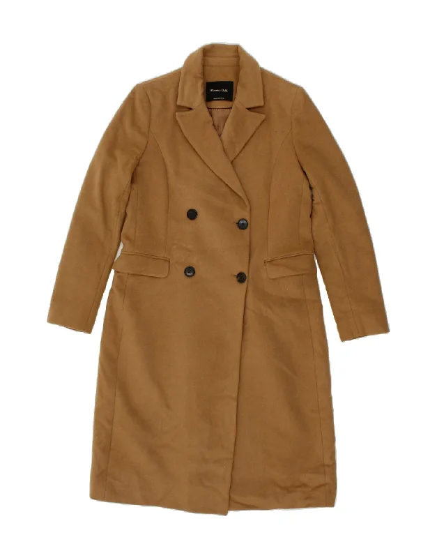 Can't Be Beat MASSIMO DUTTI Womens Double Breasted Coat UK 12 Medium Brown