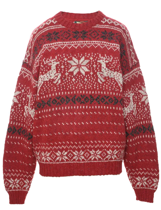 Nordic Red Jumper - XL