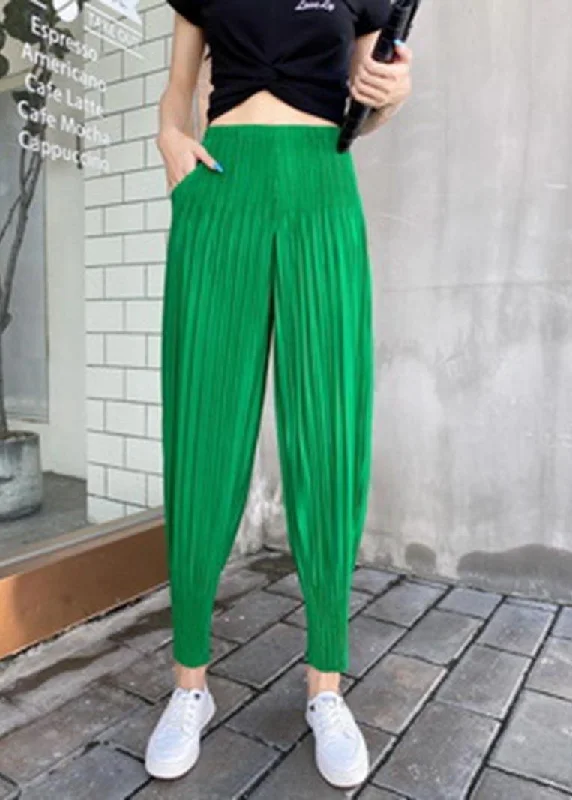 Epic Value Women Green Chiffon lantern Summer Pants
