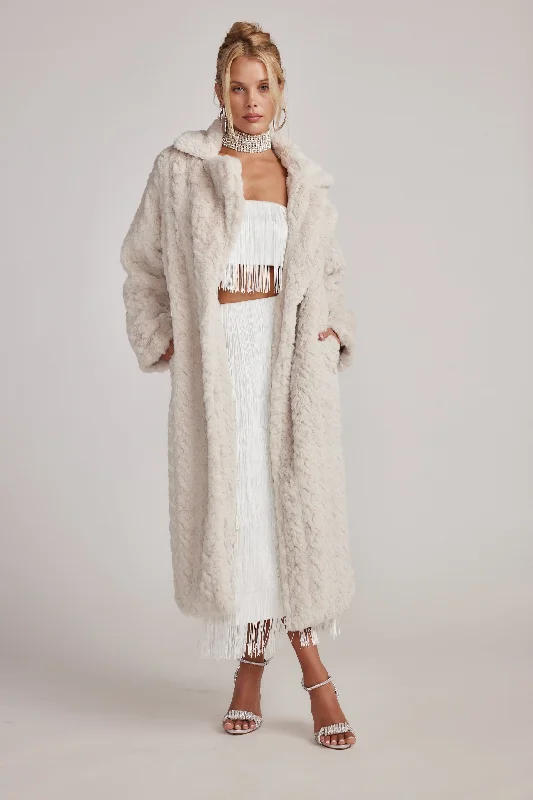 Crazy Deal Sasha Cream Floor Length Coat