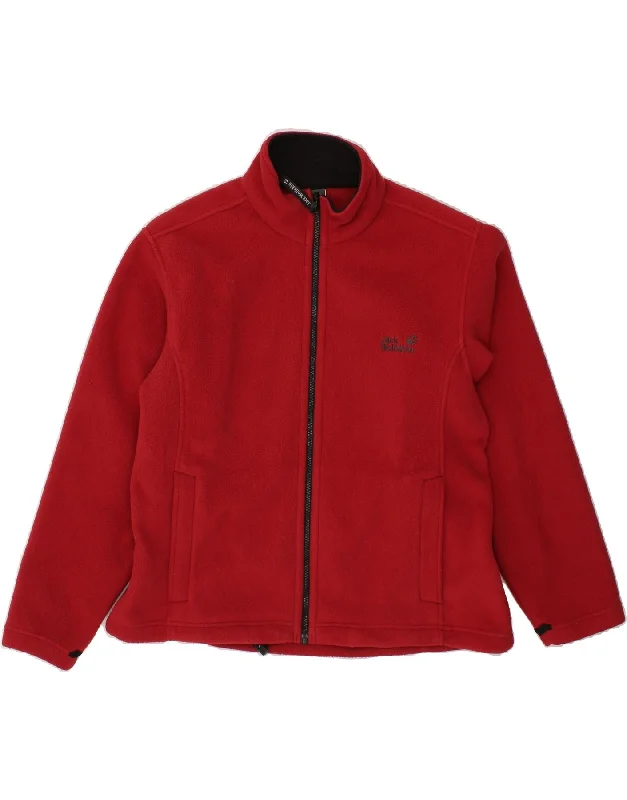 Bonus Savings JACK WOLFSKIN Womens Fleece Jacket UK 18/20 XL Red Polyester