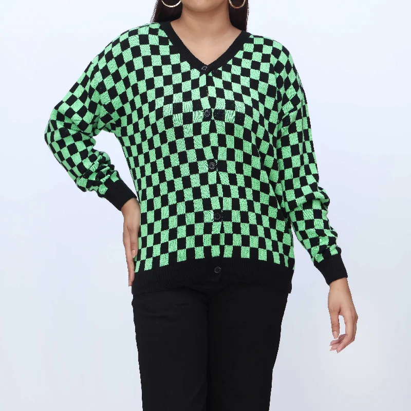 Weekend Offers That Dazzle Black Mid Length Cardigan PW3906