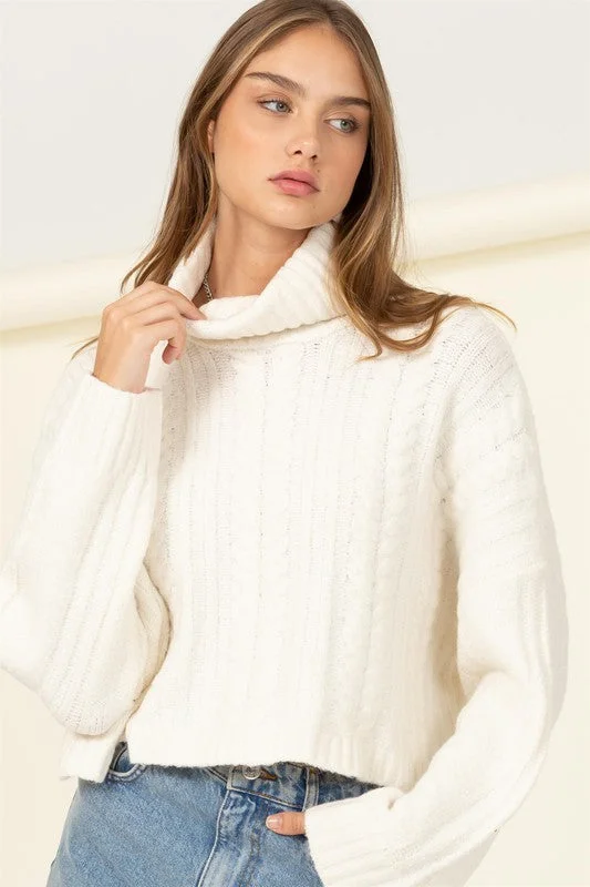 Weekend Bargains to Love Cable-Knit Turtleneck Sweater