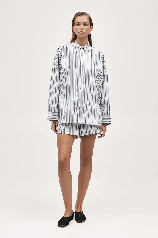 Midnight Sale Marle Edie Shirt - Cerulean Stripe