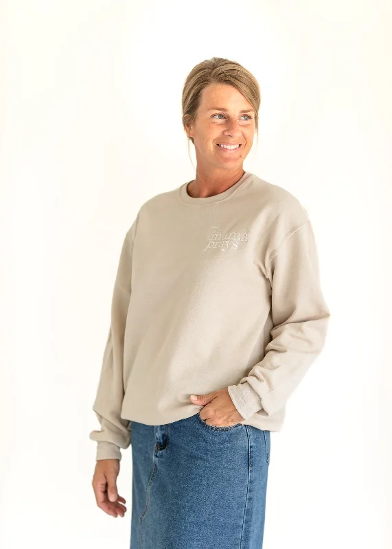 Act Now This Mama Prays Embroidered Sweatshirt - FINAL SALE