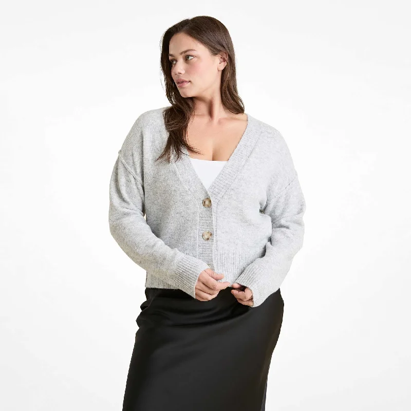 Overstock Sale Cozy Knit Cardigan | Heather Grey