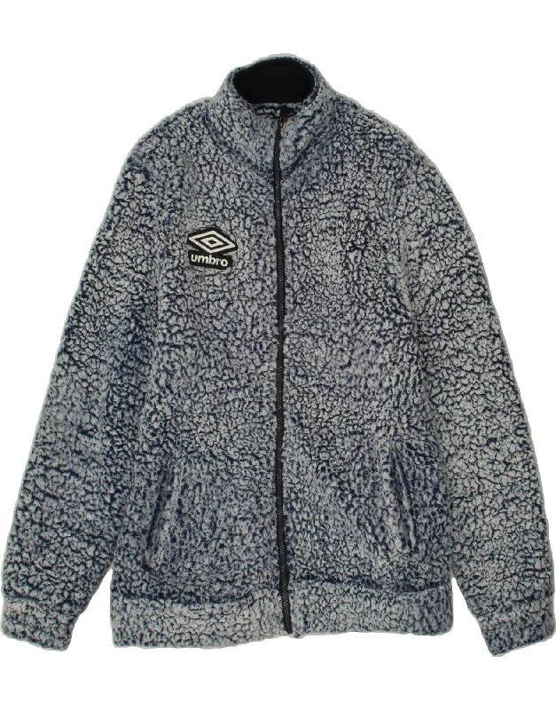Flash Sale UMBRO Womens Fleece Jacket UK 18 XL Blue Polyester