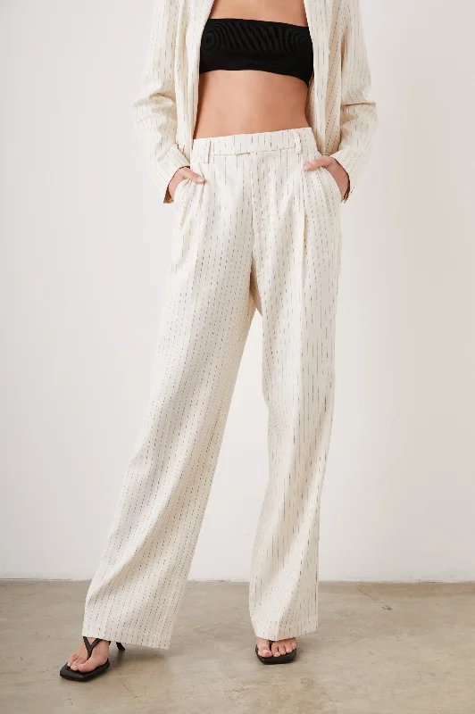 Extra Savings MARNIE PANT - IVORY PINSTRIPE
