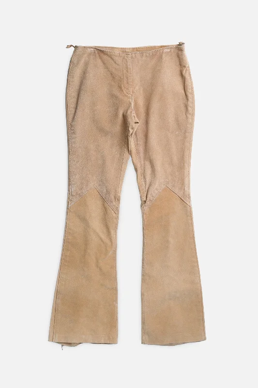 Act Now Vintage Low Rise Suede Pants - Women's S