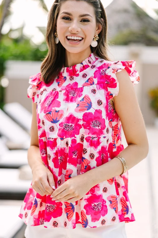 Deal of the Week Good Opportunities Pink Floral Blouse