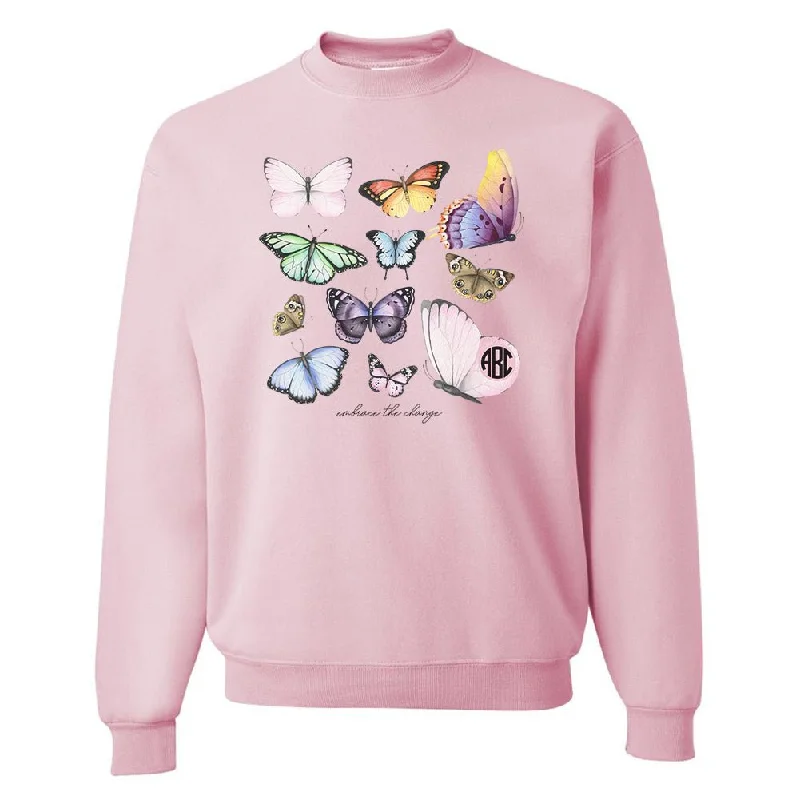 Lowest Price Monogrammed 'Butterflies' Crewneck Sweatshirt