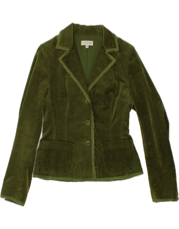 Factory Direct Sale JIGSAW Womens 3 Button Blazer Jacket UK 10 Small Green Cotton