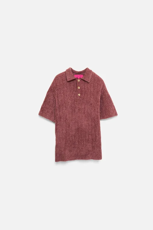 Chenille Rib Short-Sleeved Polo