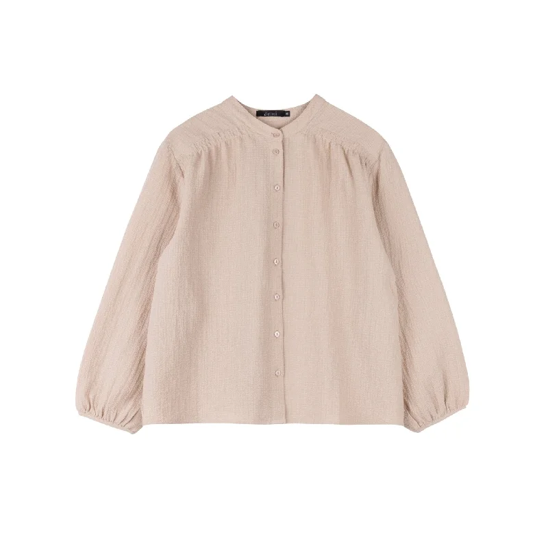 Big Discounts Gauze Blouse | Beige [Final Sale]