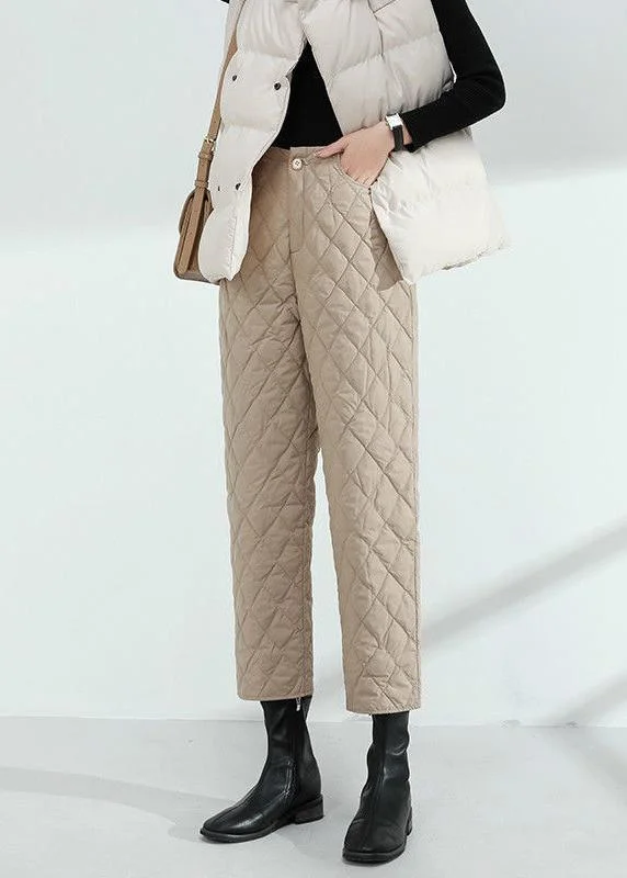Must-Have Deals Women Khaki Pockets Warm Regular Winter Pants