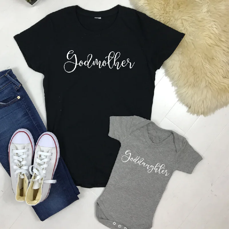 New Arrival Godmother & Goddaughter Matching T-Shirt & Bodysuit (MRK X)