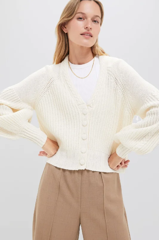 Weekend Deals That Thrill Cream Bronwyn Wool Knit Cardigan
