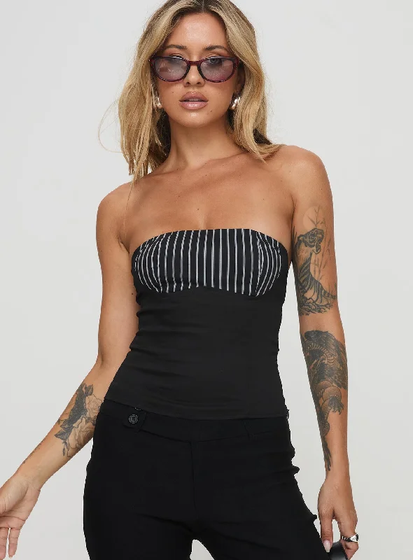Weekend Bargains to Love Everard Strapless Top Black
