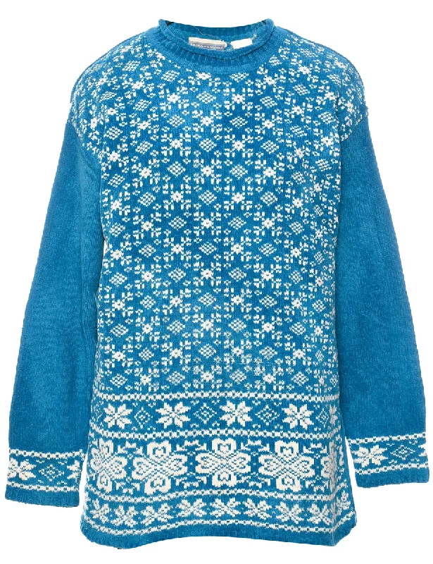 Nordic Turquoise Jumper - L