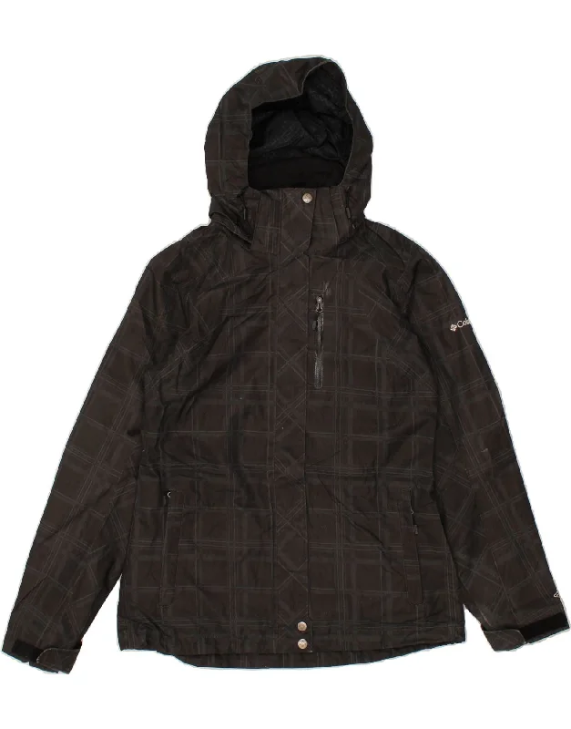 Special Price COLUMBIA Womens Hooded Windbreaker Jacket UK 14 Medium Black Check Cotton Special Price COLUMBIA Womens Hooded Windbreaker Jacket UK 14 Medium Black Check Cotton