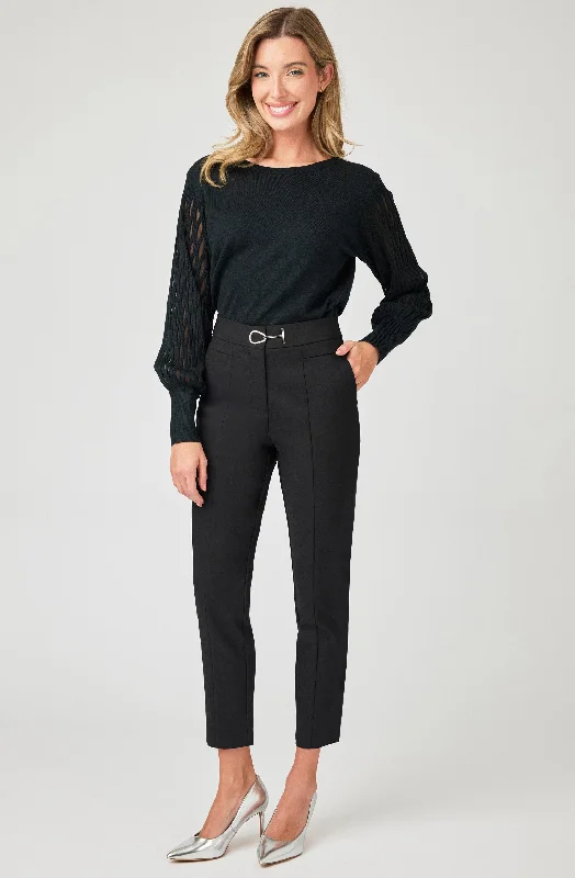 Unbeatable Prices Knit Sweater with Textured Ribbed Sleeves