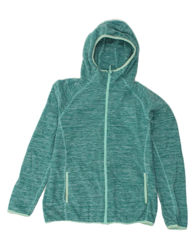 Crazy Savings MOUNTAIN WAREHOUSE Womens Hooded Fleece Jacket UK 12 Medium Turquoise