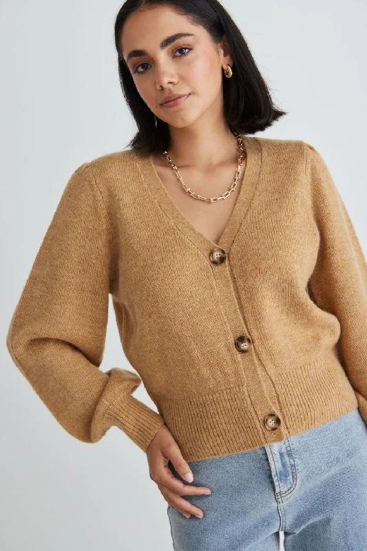 Weekend Bargains to Grab Spirited Gold Cropped Knit Cardigan