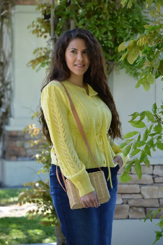 Limited Time Camilla Yellow Peplum Summer Cardigan