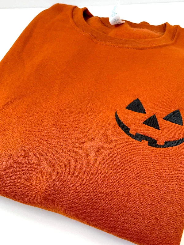 Lowest Price PREORDER: Jack O' Lantern Embroidered Sweatshirt in Two Colors