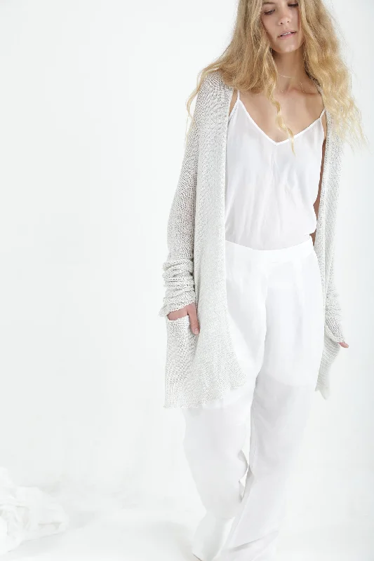 Value Deals Beka loose cardigan with pockets in Broken white