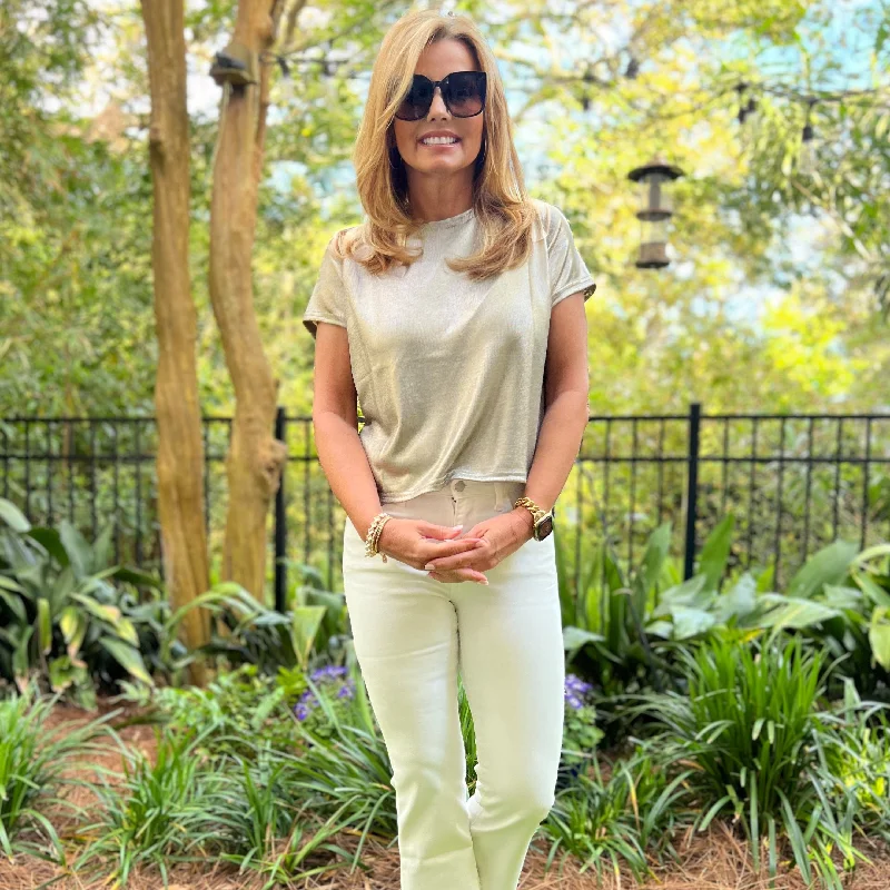 Price Drop Alert Dena Metallic Top | Light Bronze