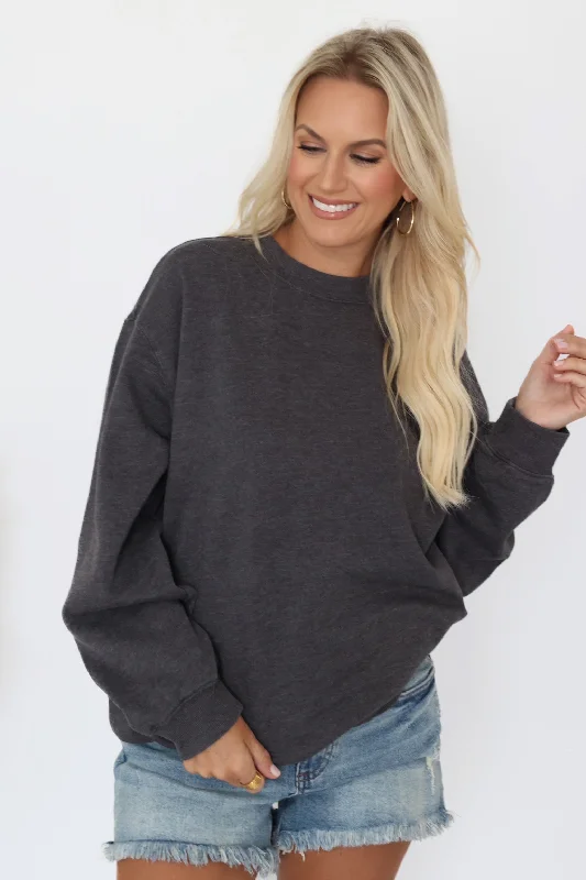 Extra Savings Oversized Sweatshirt - Washed Black