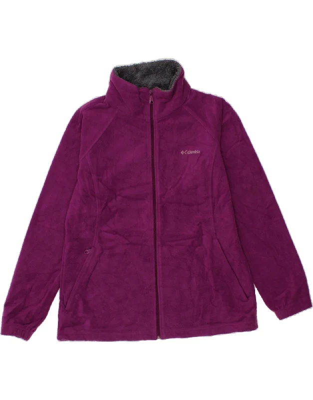 Daily Deals COLUMBIA Womens Omni-Heat Fleece Jacket UK 16 Large Purple Polyester