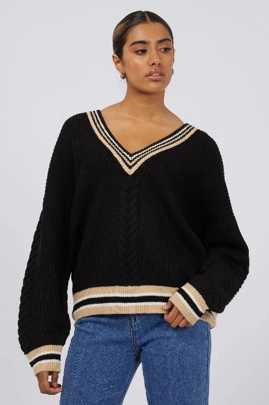 Year-End Clearance Burkley Black Oat Varsity Knit