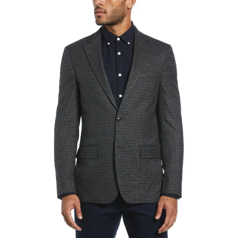 Slim Fit Mini Plaid Sport Coat