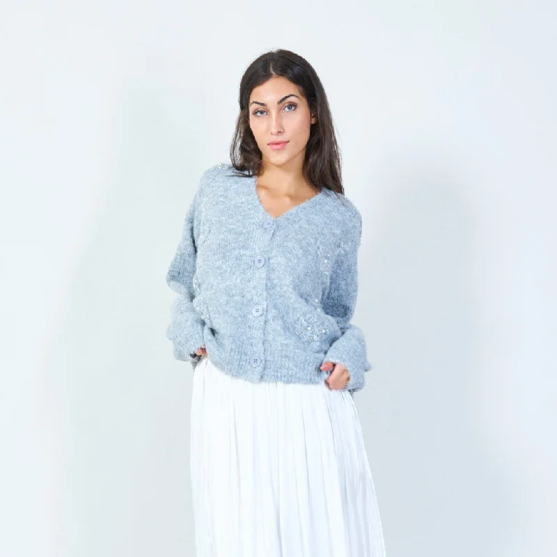 Steals and Deals Studded knit cardigan wholesale