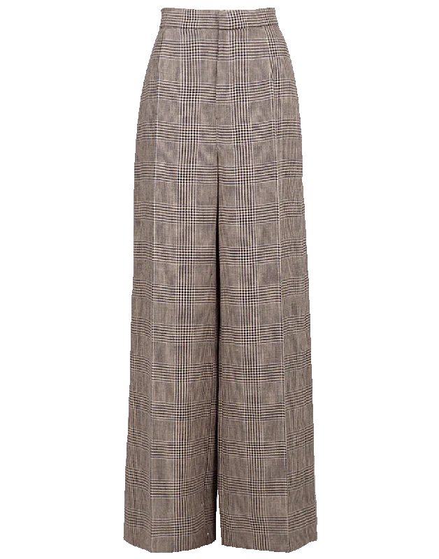 Exclusive Weekend Offers Inside High Waist Prince of Wales Linen Pant