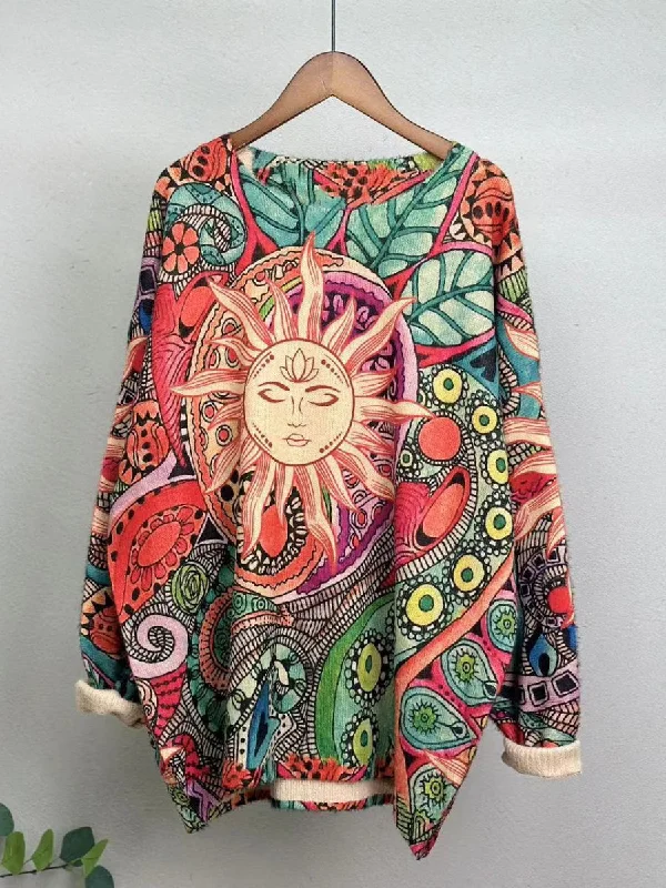 Special Discount Women Winter Flower Knitted Warm Sweater