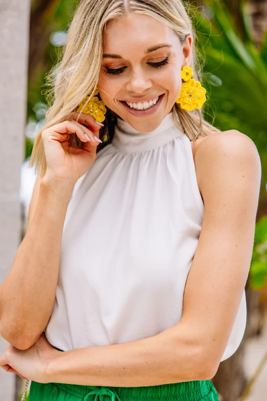 Amazing Deals Stay Sweet White Halter Tank