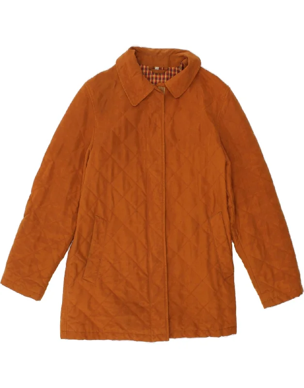 Weekend Deals That Dazzle BURBERRY Womens Quilted Jacket UK 10 Small Brown Cotton