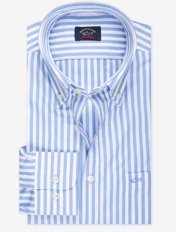 Buttondown Stripe Shirt Blue