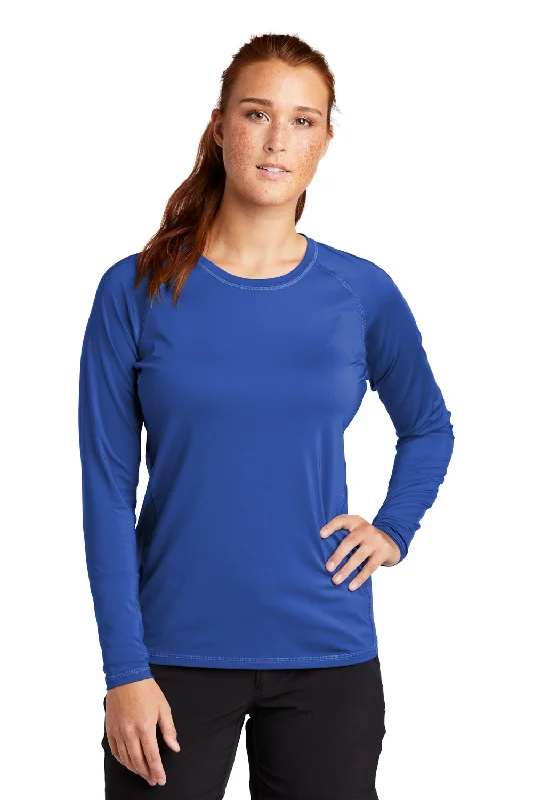 Weekend Specials to Celebrate Sport-Tek Womens Rashguard Moisture Wicking Long Sleeve Crewneck T-Shirt - True Royal Blue