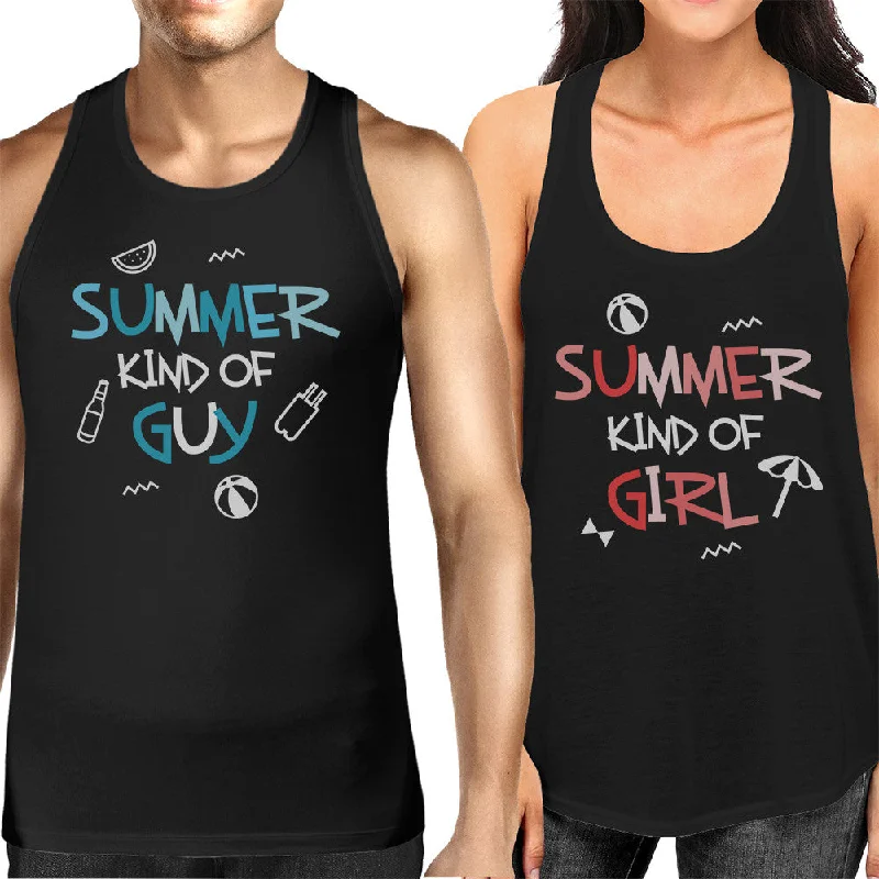Super Sale Summer Kind Of Girl And Guy Funny Design Matching Couple Tank Tops