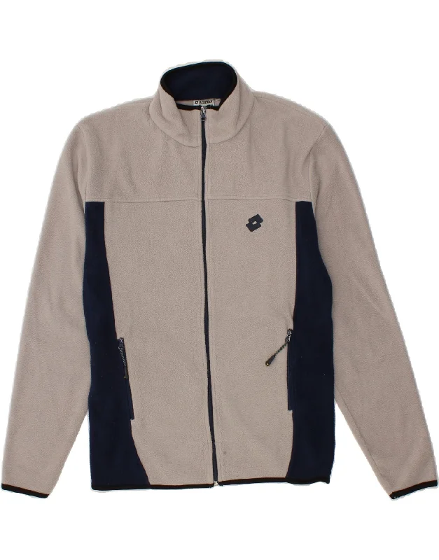 Best Bargains LOTTO Womens Fleece Jacket UK 18 XL Grey Colourblock Polyester