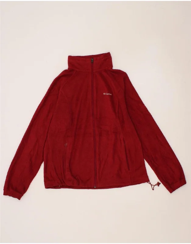 Deep Discounts COLUMBIA Womens Fleece Jacket UK 18 XL Red Polyester
