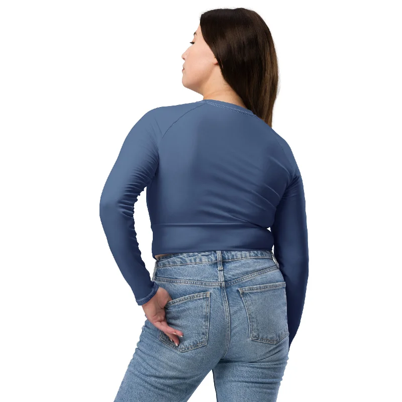 Weekend Savings Fiesta SHE REBEL - Kashmir Blue Recycled Crop Top UPF 50+