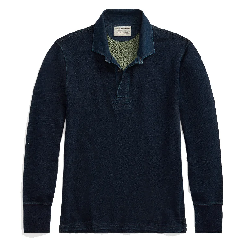 RRL by Ralph Lauren Indigo French Terry Rugby Shirt Indigo