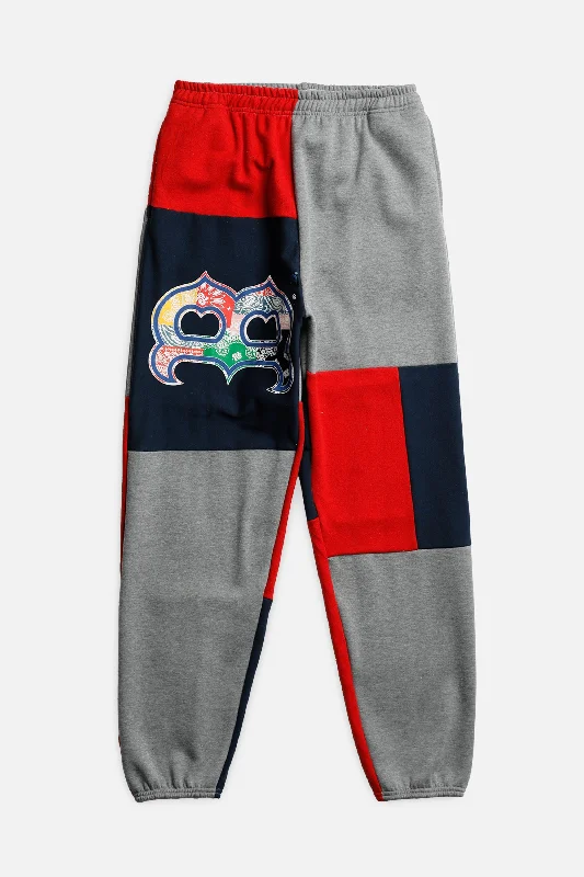 Weekend Offers You Can't Ignore Unisex Rework Boston Red Sox MLB Patchwork Sweatpants - M Weekend Offers You Can't Ignore Unisex Rework Boston Red Sox MLB Patchwork Sweatpants - M